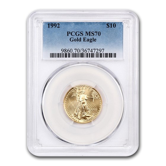 1992 1/4 oz Gold American Eagle MS-70 PCGS 1992 1/4 oz Gold American Eagle MS-70 PCGS